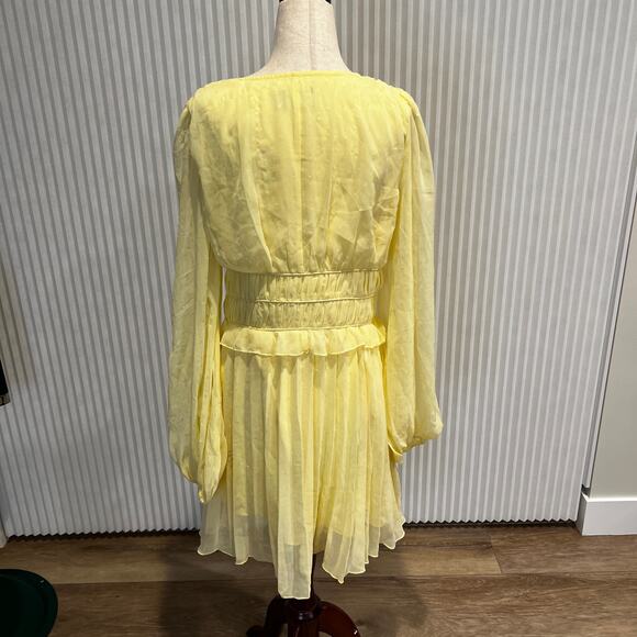 ASOS DESIGN Women's Button Through Ruched Waist Pleated Mini Dress Size 8 - Picture 5 of 11